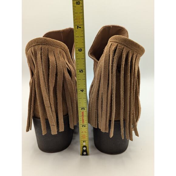 Trafaluc by Zara | Suede Fringed Ankle Boots | Size 41 (US W10.5) - Picture 7 of 12